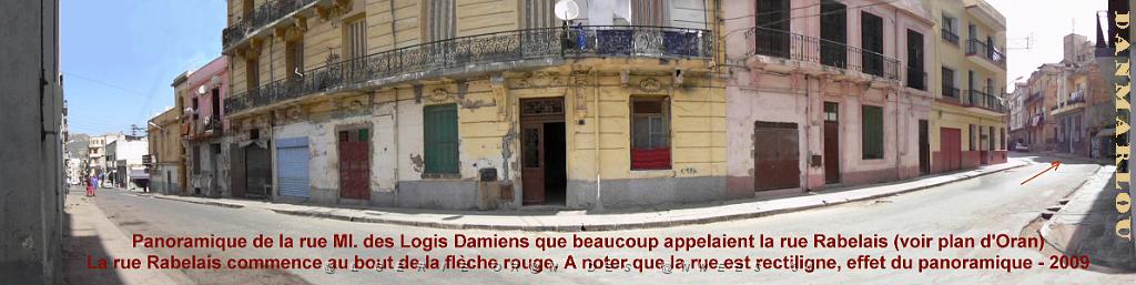 ORAN 2009 pano de l'intersection rue Rabelais et rue Ml.des Logis Damiens.jpg